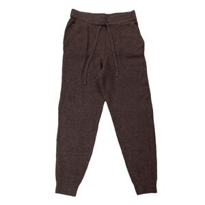 Madewell Waffle Knit Pants Womens Medium Brown Wool Blend Tapered Comfort